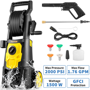 Hidrolavadora eléctrica VEVOR 2000 PSI máx 1,76 GPM