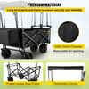 VEVOR Carrito de jardín plegable extragrande con toldo extraíble