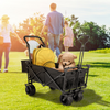 VEVOR Carrito de jardín plegable extragrande con toldo extraíble