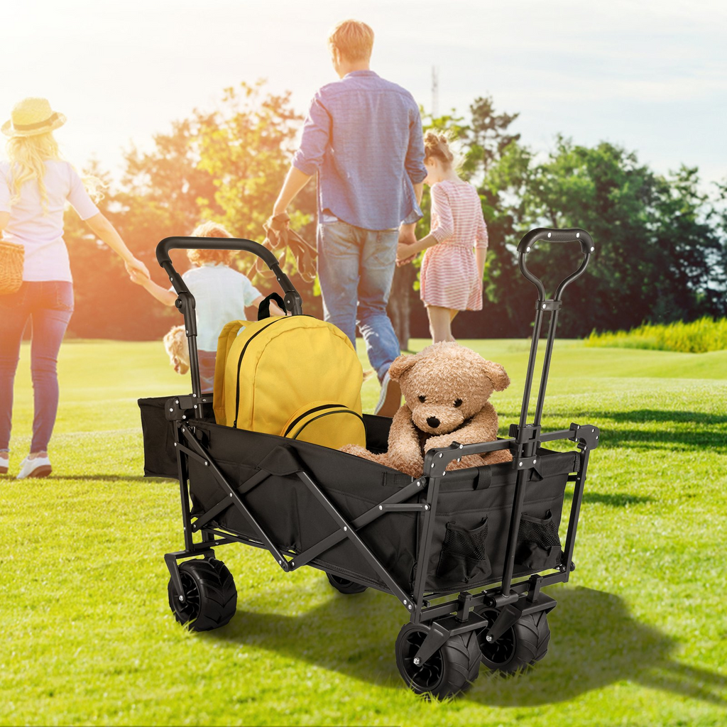 VEVOR Carrito de jardín plegable extragrande con toldo extraíble