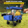 VEVOR Carrito de jardín plegable extragrande con toldo extraíble
