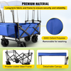 VEVOR Carrito de jardín plegable extragrande con toldo extraíble