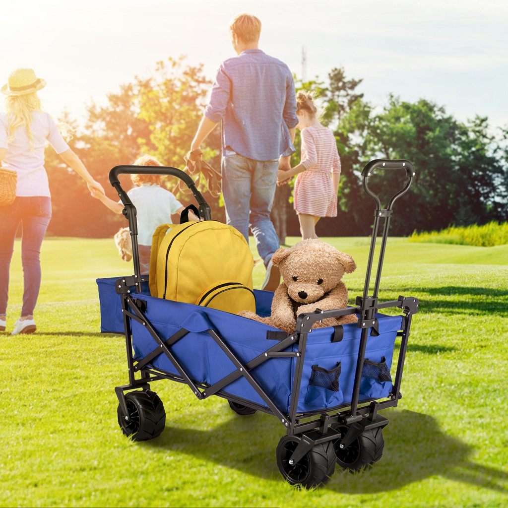 VEVOR Carrito de jardín plegable extragrande con toldo extraíble