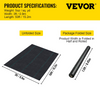 VEVOR 3FTx50FT Tela de barrera de maleza premium de alta resistencia de 5OZ