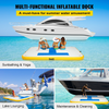 Plataforma de muelle inflable 8 x 5 pies con bomba de aire eléctrica