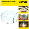 VEVOR  protector de viento de vidrio de 14 x 14 x 6 pulgadas de 0,3" de espesor