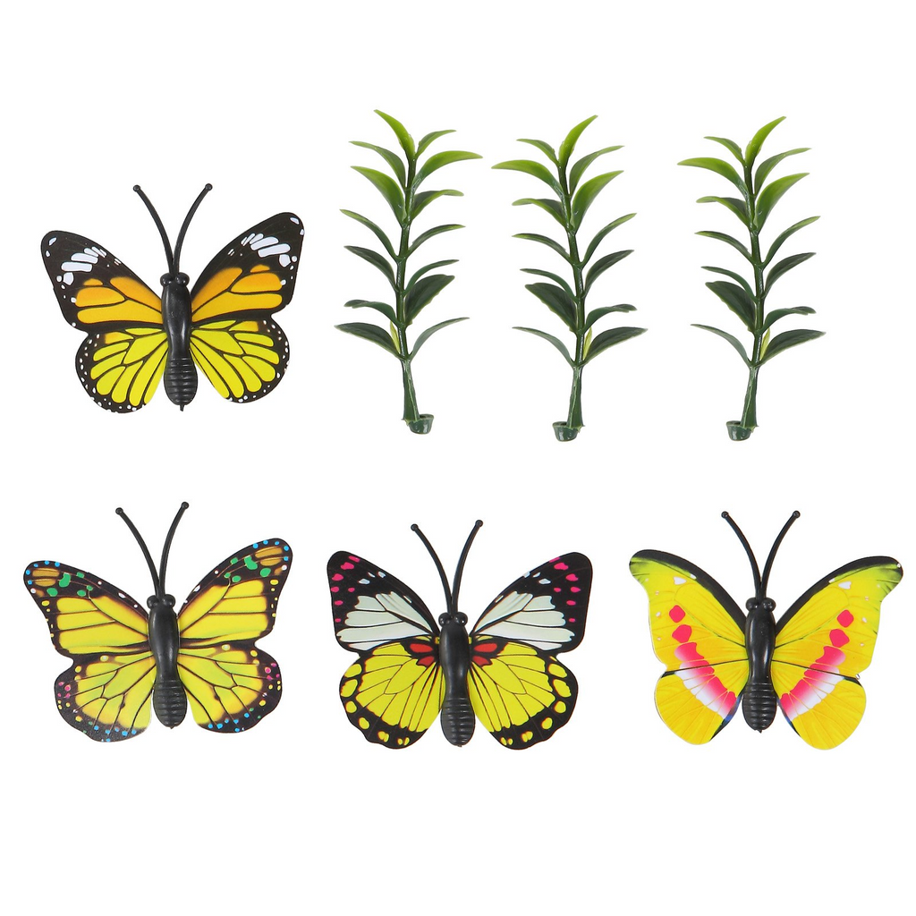 VEVOR 2x Bolas de boj artificiales 40,6cm incluye 4 mariposas decorativas y 10 piezas de repuesto