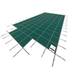 VEVOR - Cubierta de seguridad para piscinas rectangulares de 20 x 40 pies malla verde con escalones en el extremo central de 4 x 8 pies