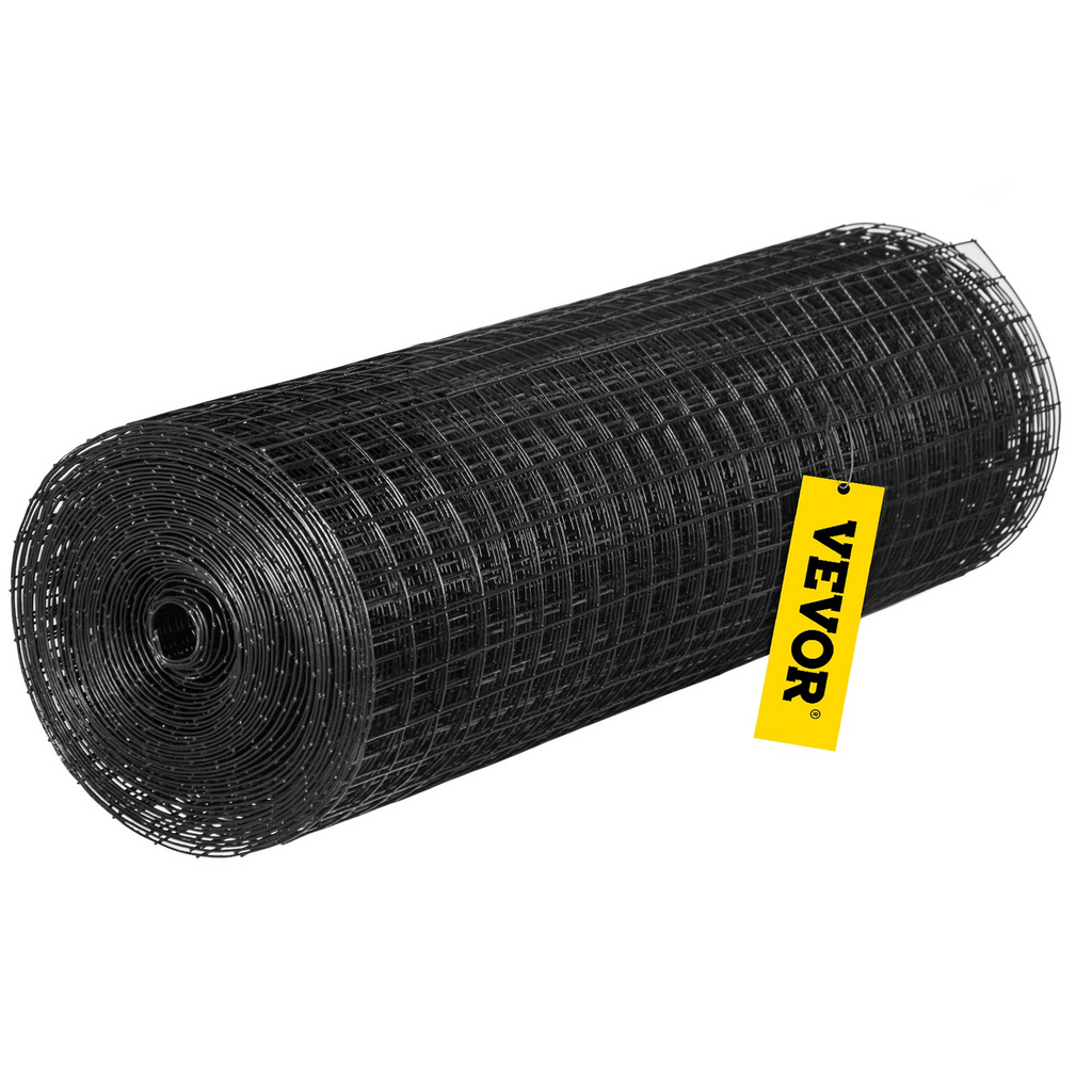 Cerca de alambre soldado VEVOR con revestimiento de vinilo para gallinas y conejos malla de 1" x 1" calibre 16, 24" x 50'