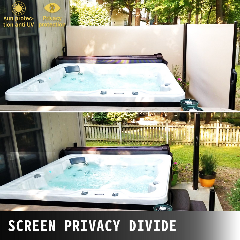 Toldo retráctil beige VEVOR de 63'' x 236''