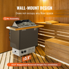 Calentador de sauna VEVOR de 4,5 KW y 220 V temporizador de 3 h y temperatura ajustable para un máximo de 105-210 pies cúbicos