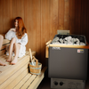 Calentador de sauna VEVOR de 4,5 KW y 220 V temporizador de 3 h y temperatura ajustable para un máximo de 105-210 pies cúbicos