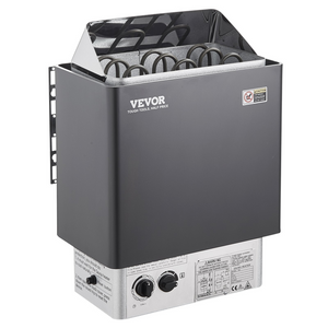 Calentador de sauna VEVOR de 4,5 KW y 220 V temporizador de 3 h y temperatura ajustable para un máximo de 105-210 pies cúbicos
