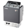 Calentador de sauna VEVOR de 4,5 KW y 220 V temporizador de 3 h y temperatura ajustable para un máximo de 105-210 pies cúbicos