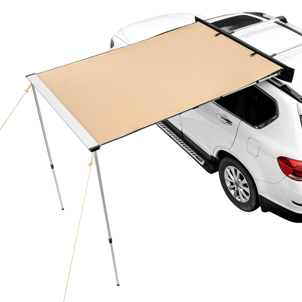 Toldo lateral para coche VEVOR de 4,6 x 6,6 pies retráctil para coche PU3000 mm UV50+ con bolsa de almacenamiento impermeable