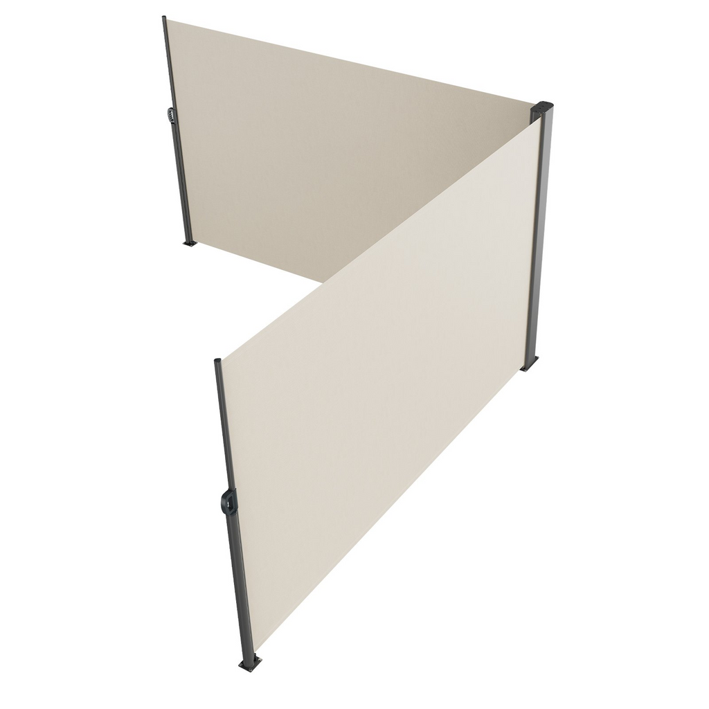 Toldo lateral retráctil beige VEVOR de 71 x 236 pulgadas
