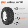 Paquete de 2 Neumáticos para tractor cortacésped VEVOR con llanta sin cámara de 16 x 6,5 a 8" 3" tamaño de buje de 3/4"