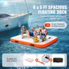 VEVOR Muelle flotante inflable de 6 x 5 pies