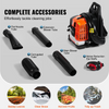 Soplador de hojas con mochila VEVOR 2 tiempos 52 CC con tanque de combustible de 1,37 L 480 CFM 175 MPH
