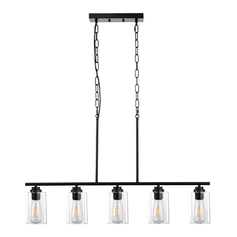 Lámpara colgante de 5 luces para cocina VEVOR 60 W ajustable para comedor E26