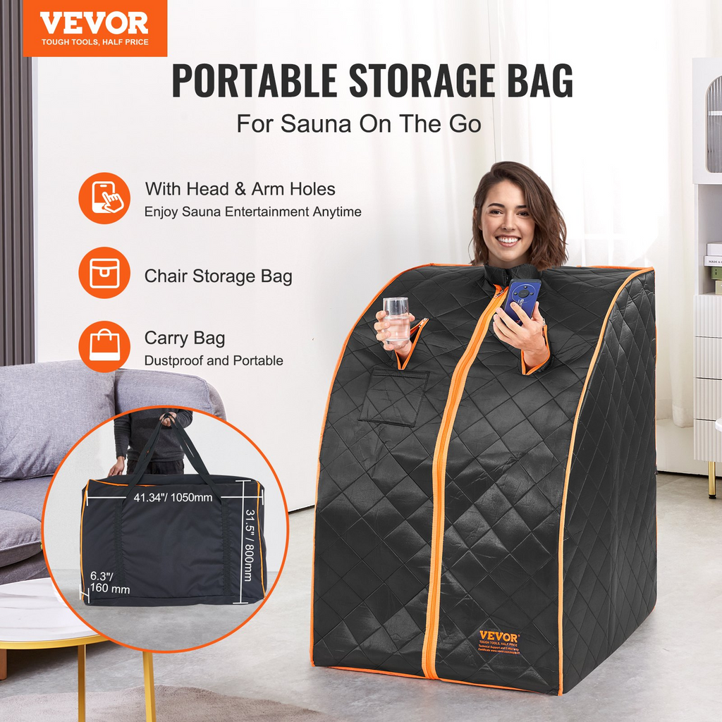 Tienda de sauna VEVOR con infrarrojos lejanos de 1050 W