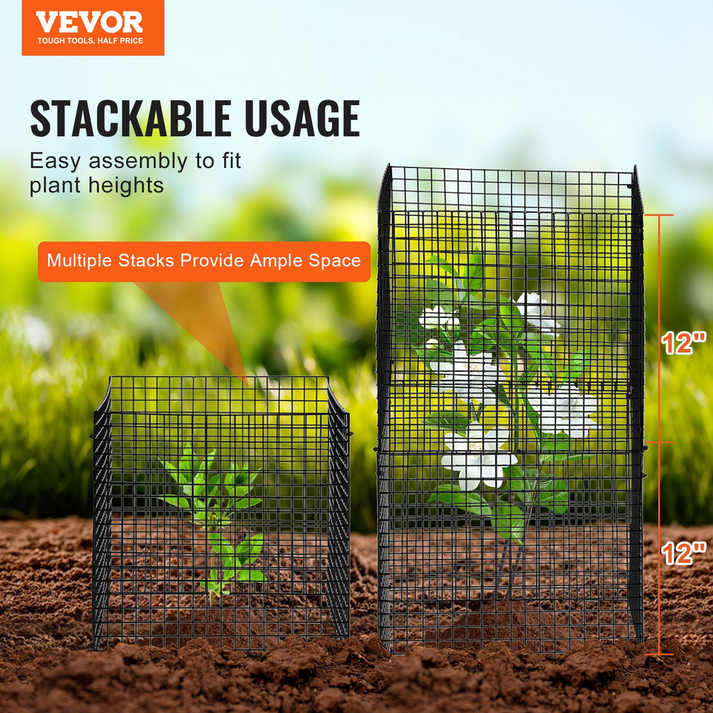VEVOR - Paquete de 10 protectores de plantas de animales de 12 x 12 pulgadas
