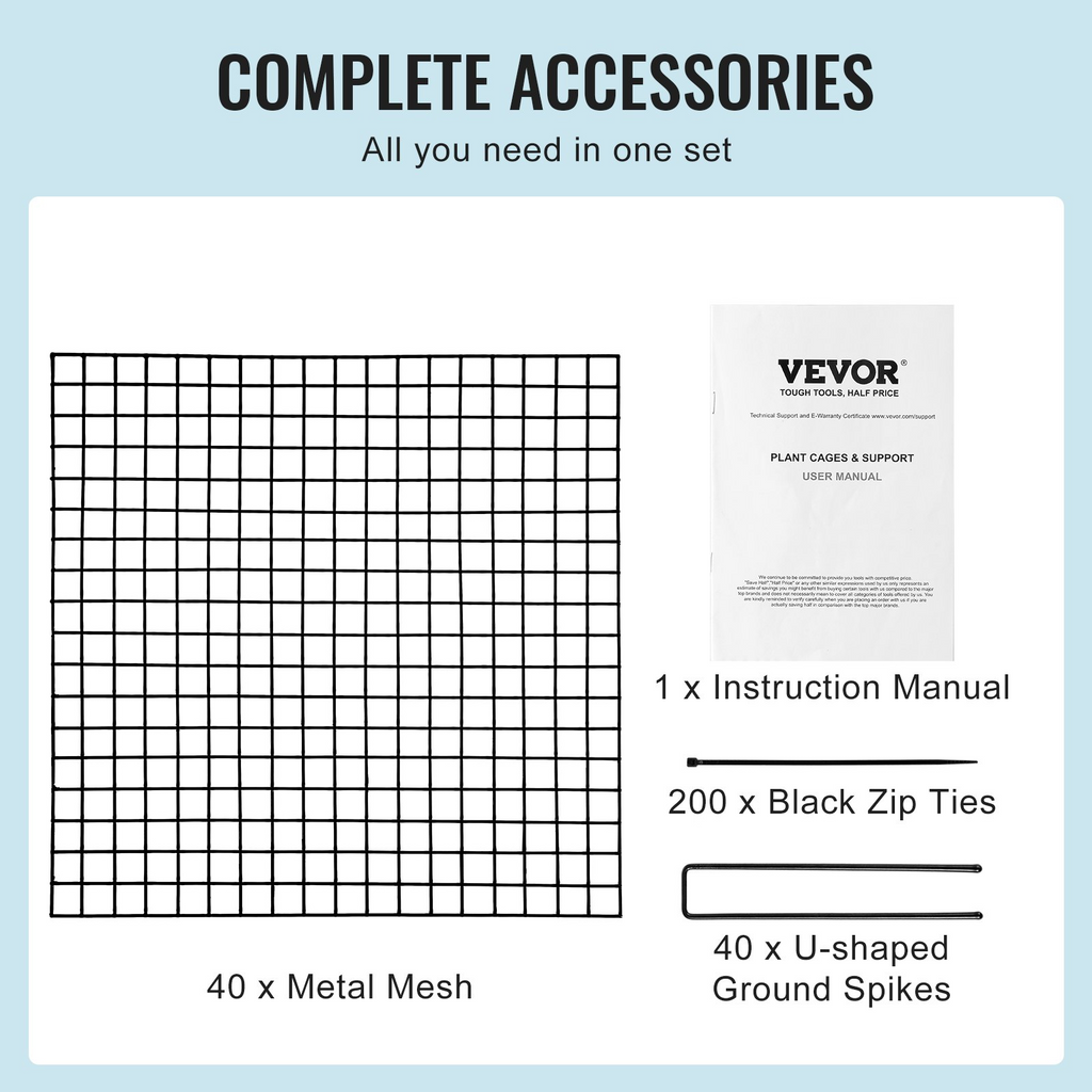 VEVOR - Paquete de 10 protectores de plantas de animales de 12 x 12 pulgadas