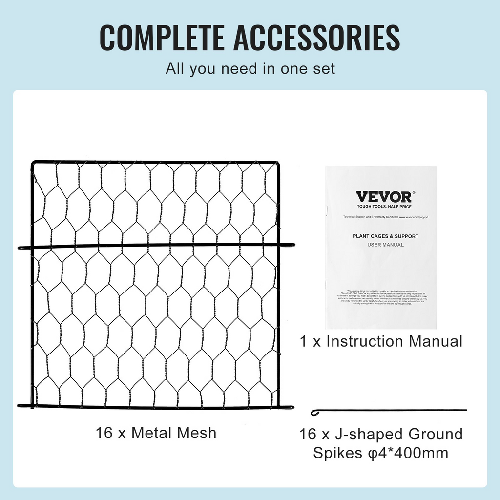 VEVOR - Paquete de 5 protectores de plantas de animales de 13,4 x 13,4 pulgadas