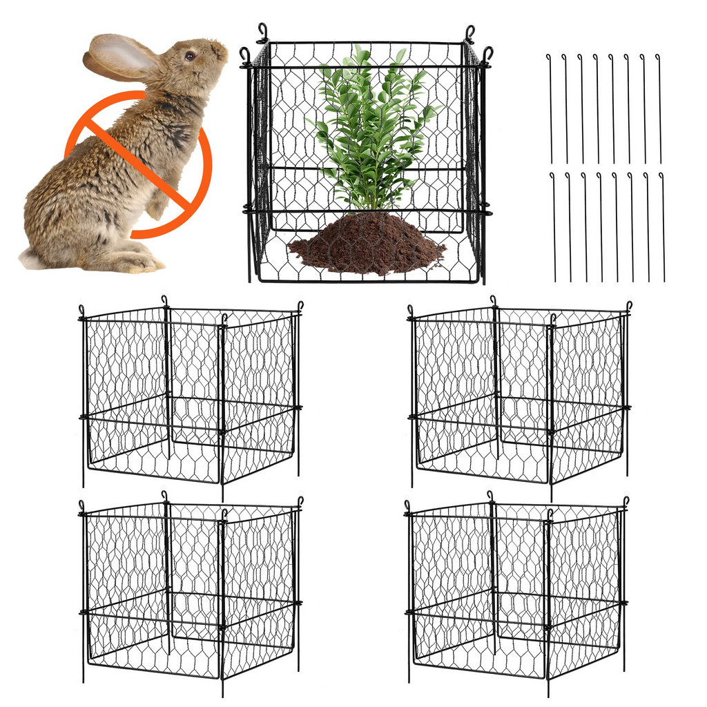 VEVOR - Paquete de 5 protectores de plantas de animales de 13,4 x 13,4 pulgadas