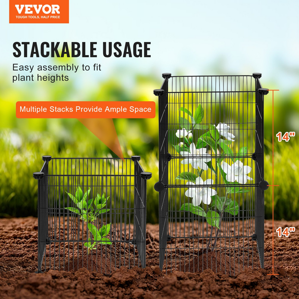 VEVOR - Paquete de 5 protectores de plantas de animales de 15,35 x 15,35