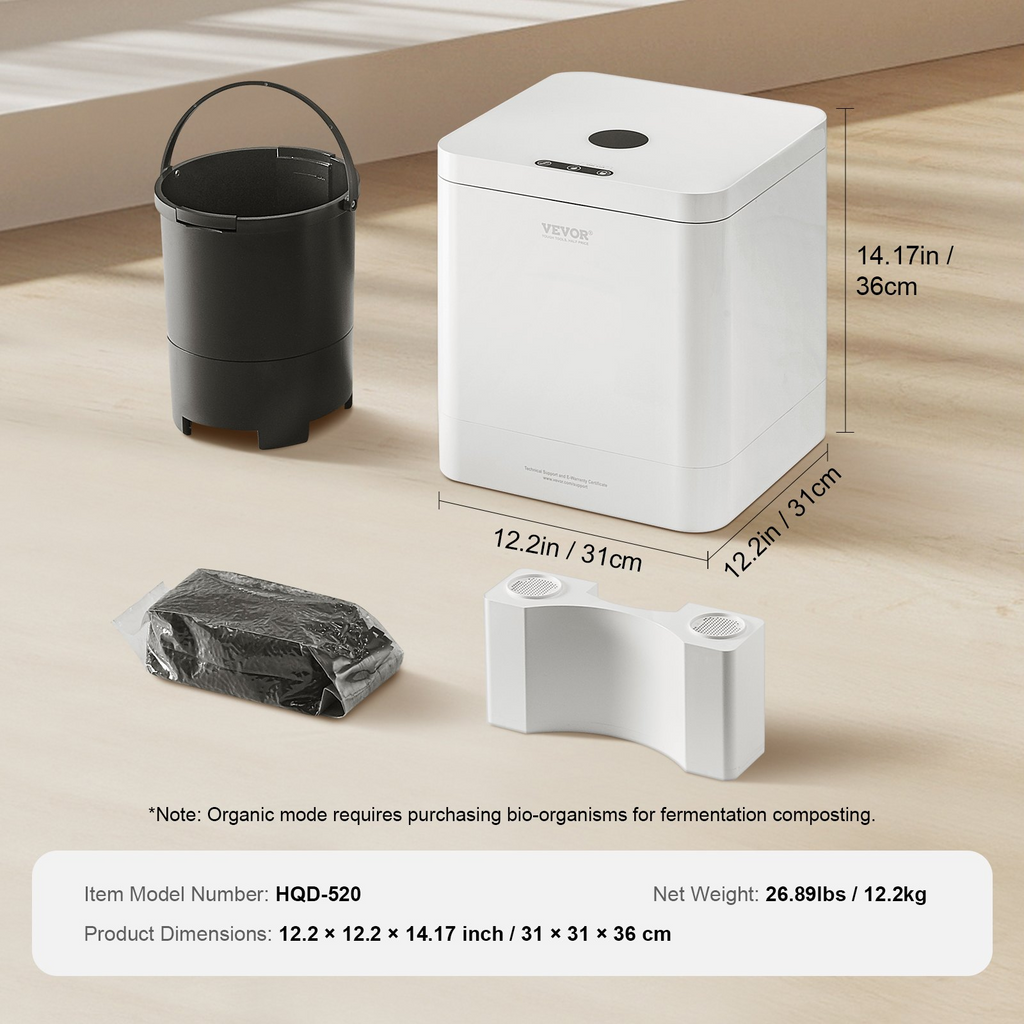 Compostador eléctrico de cocina VEVOR de 5 l