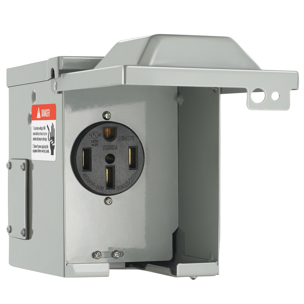 Caja de toma de corriente para RV de 50 amperios 125/250 voltios