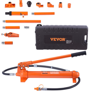 VEVOR Kit de potencia portátil de 12 toneladas con bomba y manguera de aceite de 4,6 pies/1,4 m (26 455 libras)