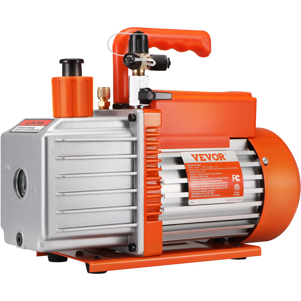 Bomba de vacío VEVOR de 5 CFM para aire acondicionado, bomba de vacío de paletas rotativas de 2 etapas para HVAC JH2