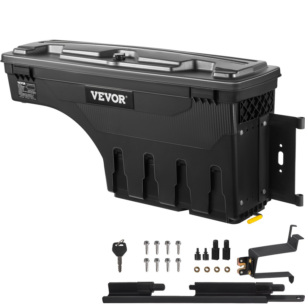 VEVOR Caja de almacenamiento para caja de camioneta para hueco de rueda de 6,6 galones/20 l compatible con Chevrolet Silverado 1500 GMC Sierra 1500 2019-2021