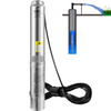 Bomba sumergible para pozos profundos VEVOR 1 HP 115 V/60 Hz caudal de 37 gpm altura de elevación de 207 pies con cable eléctrico de 33 pies