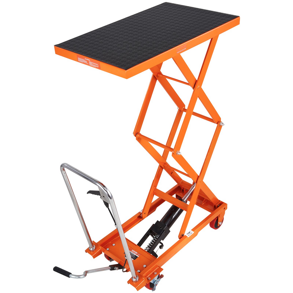 Mesa elevadora hidráulica VEVOR capacidad de 330 libras altura de elevación de 50"