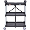 VEVOR  Carrito de servicio plegable para uso general 3 estantes 165 libras (25,62 x 15,43 x 32,76 pulgadas)