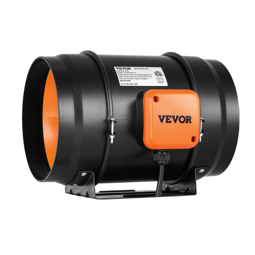 Kit de ventilador de escape para HVAC con conducto en línea VEVOR de 8 pulgadas