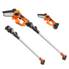 Motosierra de pértiga y mini motosierra inalámbrica 2 en 1 VEVOR con batería de 20 V y 4 Ah capacidad de corte de 5" alcance de 8 pies