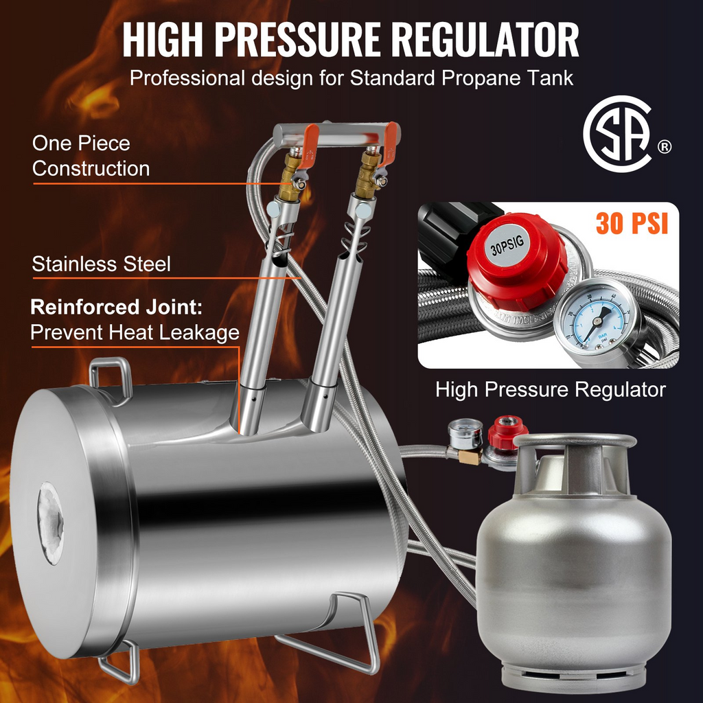 Kit de horno de fusión de propano VEVOR, hornos de fundición de gran capacidad de 12 kg para el hogar, fundición de acero inoxidable, forja de herrería con crisol