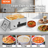 Calentador de alimentos comercial de 2 sartenes de 2 x 12 qt, 1500 W con control de temperatura de 86 a 185 °F