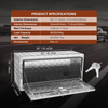 VEVOR Caja de almacenamiento para debajo de la carrocería de camión 36" × 17" × 18"
