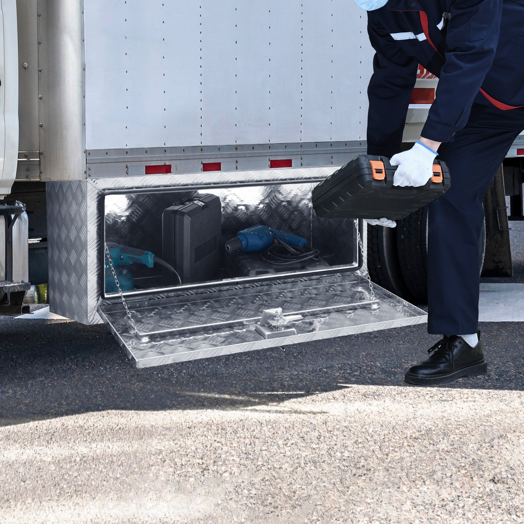 VEVOR Caja de almacenamiento para debajo de la carrocería de camión 36" × 17" × 18"
