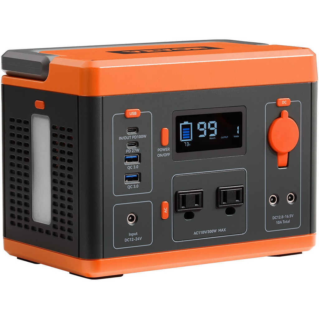 Estación de energía portátil VEVOR 296Wh 300W Batería de litio de respaldo