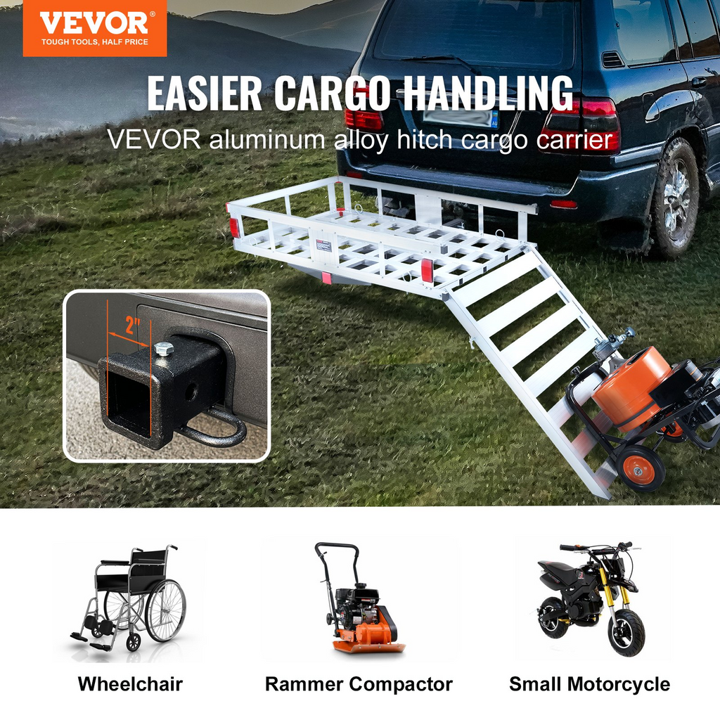 VEVOR Portaequipajes de enganche de 50 x 29,5 x 8,7 pulgadas