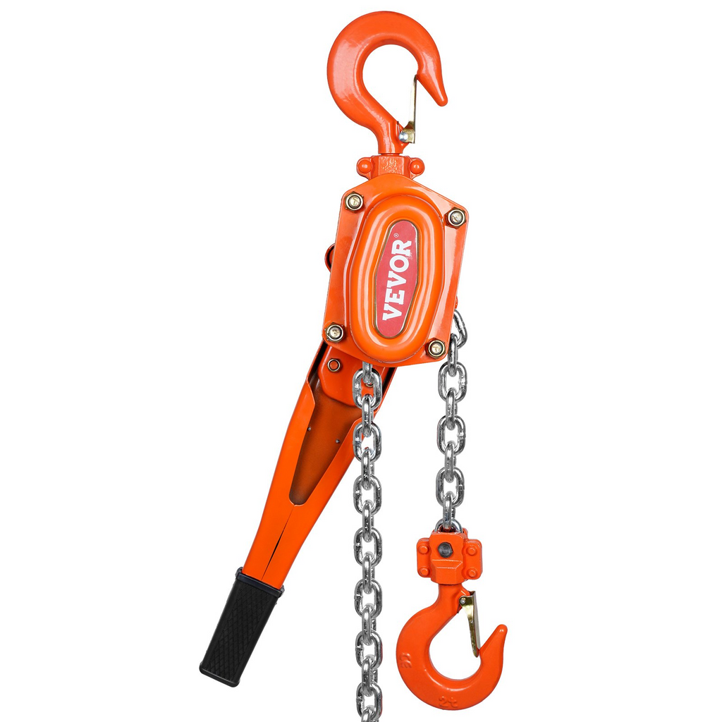VEVOR Polipasto de cadena manual con palanca capacidad de 1-1/2 toneladas 3300 lb 10 pies de arrastre