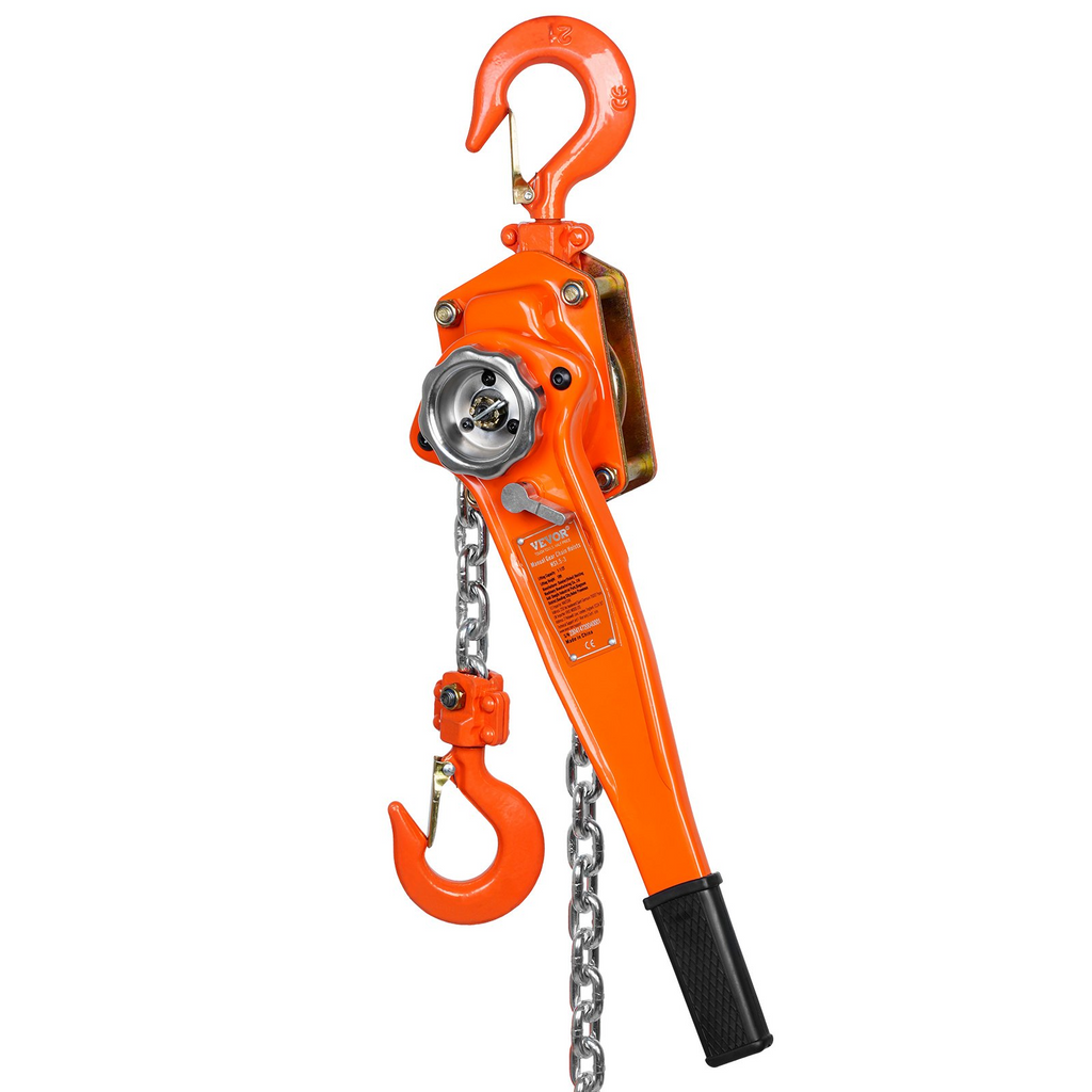 VEVOR Polipasto de cadena manual con palanca capacidad de 1-1/2 toneladas 3300 lb 10 pies de arrastre