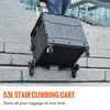 Carrito de compras plegable VEVOR de 53 l con tapa y asa ajustable para subir escaleras