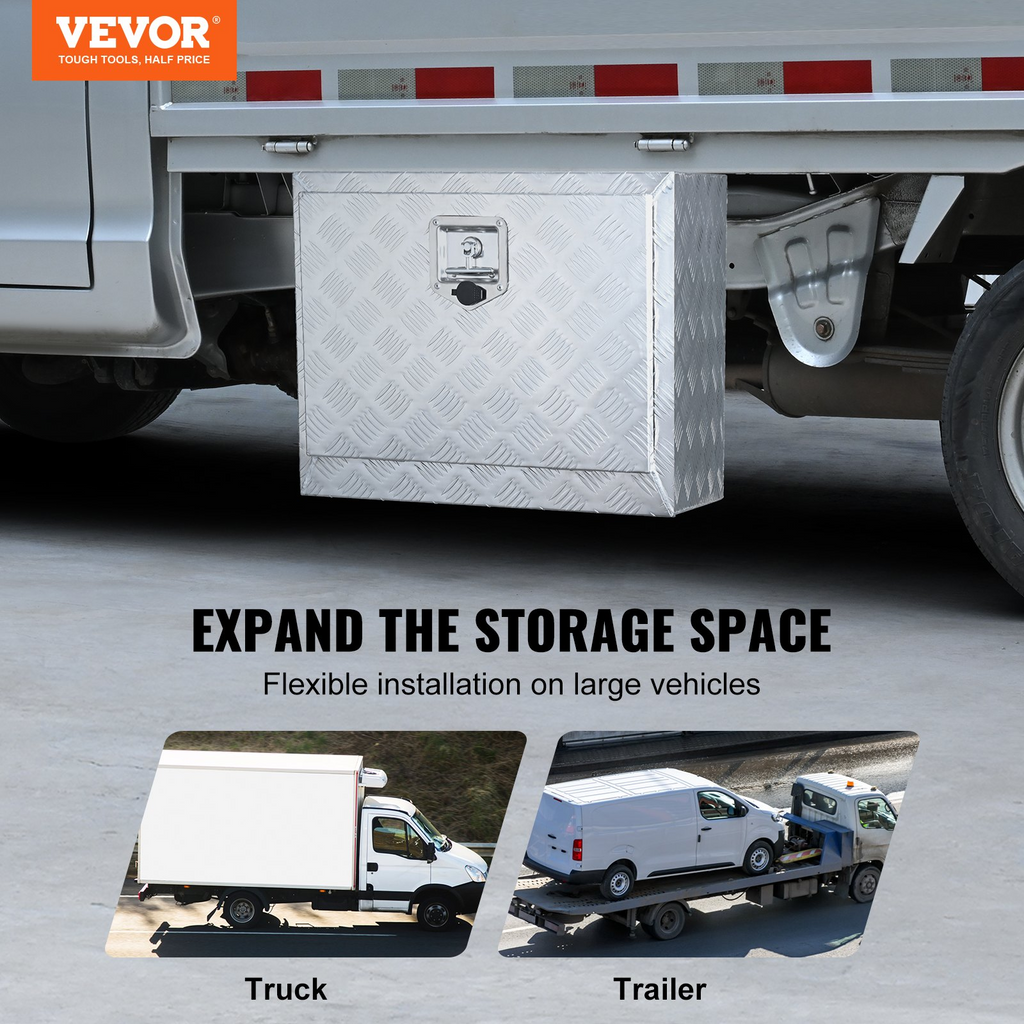 VEVOR Caja de almacenamiento para debajo de la carrocería de camión 24" × 14" × 16"
